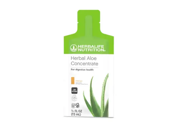 Herbalife Herbal Aloe Concentrate Mango Packets | Official Store Herbalife Herbal Aloe Concentrate Mango single-serve packets USA