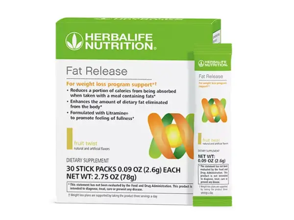 Herbalife Fat Release | Official USA Store Herbalife Fat Release stick packs fat reduction fruit flavor USA SKU 163K