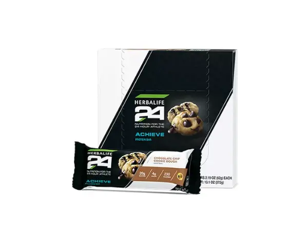 Herbalife24 ACHIEVE Protein Bar | Official USA Store Herbalife24 ACHIEVE Protein Bar Chocolate Chip Cookie Dough 6 bars USA
